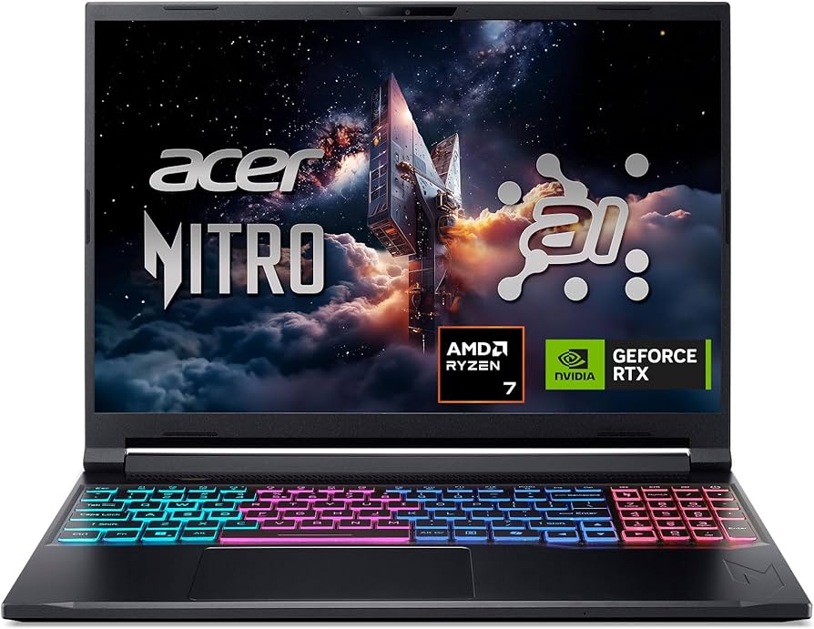 لابتوب Acer Nitro V16 AI Ryzen 7 32GB 1TB RTX 5060