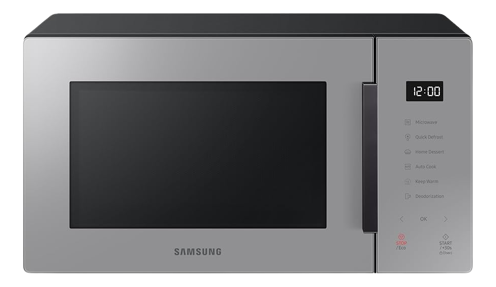 סמסונג מיקרוגל עם אידוי 23 ליטר כסוף 800W תא אמייל כחול