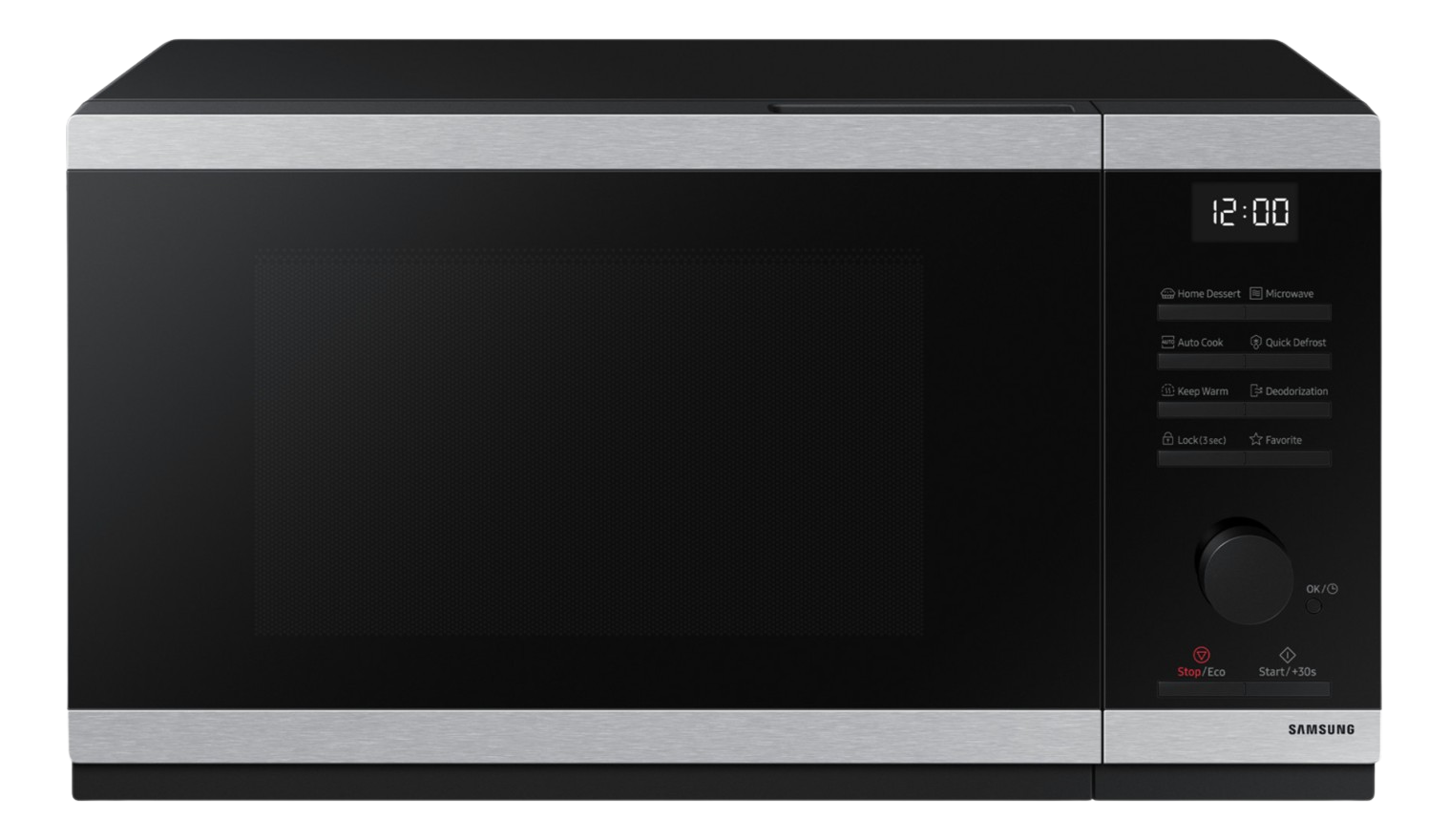 סמסונג מיקרוגל גריל 23 ליטר כסוף 800W תא אמייל כחול אינטגרלי מלא